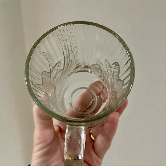 Arcoroc France Vintage Canterbury Crocus Clear Glass Cups Coffee Mugs 1960’s - Picture 7 of 10